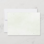 Moderne Salie Groene QR Code Save the Date (Achterkant)