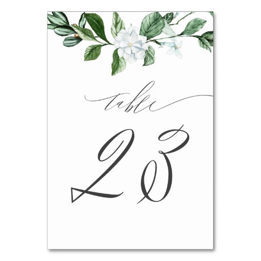 Moderne Salie Groene Witte Bloemstuk N. 23 Trouw Kaart (Achterkant)