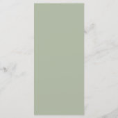 Moderne Salie Jade Pruim Elegant Trouwmenu Menu (Achterkant)