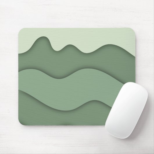 Moderne Salie Mint Golvende Muismat (Met muis)