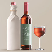 Moderne saliegroen elegante minimale script bruilo wijn etiket