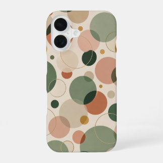 Moderne Saliegroen en Terracotta Geometrisch Patro iPhone 16 Hoesje