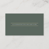 Moderne Saliegroen Gouden QR Code Professioneel Visitekaartje (Achterkant)