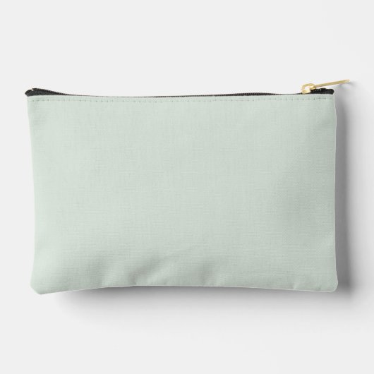Moderne Saliegroen Gouden Script Monogram Etui (Achterkant)