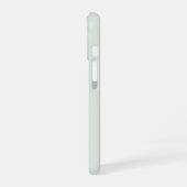 Moderne Saliegroen Gouden Script Monogram iPhone 16 Hoesje (Linkerkant)