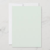 Moderne Saliegroen Gouden Script Monogram Notitiekaartje (Achterkant)