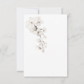 Moderne Saliegroen Witte Orchidee Huwelijk Bedankt (Achterkant)