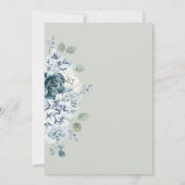 Moderne Saliegroene Aquarel Bloemige Bruiloft Kaart (Achterkant)