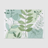 Moderne saliegroene botanische bladpatroon tissuepapier (Voorkant)