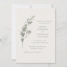 Moderne Saliegroene Botanische Elegante Bruiloft