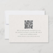 Moderne Saliegroene Botanische QR Code Huwelijk RSVP Kaartje (Achterkant)