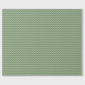Moderne saliegroene driehoek kerst geometrisch cadeaupapier (Vlak)