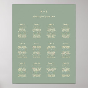 Moderne saliegroene eenvoudige trouwzaalstoelenkaa poster