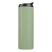 Moderne saliegroene effen kleur thermosbeker (Gedraaid links)