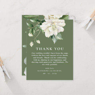 Moderne Saliegroene Eucalyptus Dankjewel Huwelijk Kaart