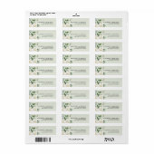 Moderne saliegroene eucalyptus trouwadreslabel etiket (Full Sheet)