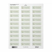 Moderne saliegroene eucalyptus trouwadreslabel etiket (Full Sheet)