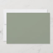 Moderne saliegroene foto-huwelijksuitnodiging kaart (Achterkant)