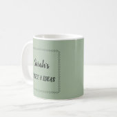Moderne saliegroene gepersonaliseerde koffiemok (Voorkant links)