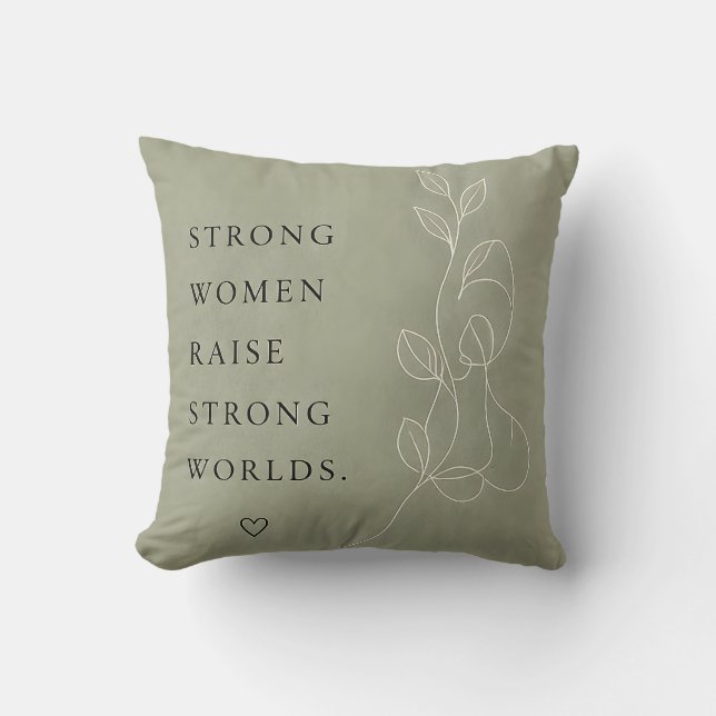 Moderne saliegroene inspirerende decoratieve kusse kussen (Voorkant)