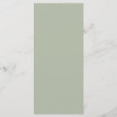 Moderne saliegroene kruis jongensdoop menu (Achterkant)