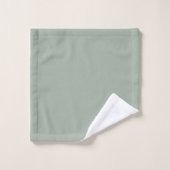 Moderne Saliegroene Monogram Beginletters Geperson Bad Handdoek (Wasdoekje)