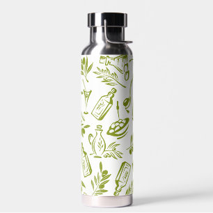 Moderne Saliegroene Olijfblad Fruit Chic Ontwerp Waterfles