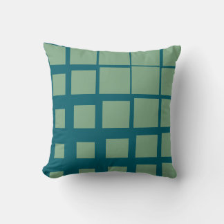 Moderne Saliegroene Opgedeelde Plaid Abstracte Geo Kussen
