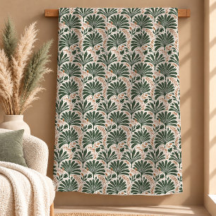Moderne saliegroene palm botanische deken