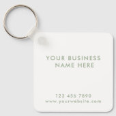Moderne Saliegroene QR-code Zakelijke Promotie Sleutelhanger (Voorkant)