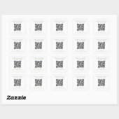Moderne Saliegroene QR-code Zakelijke Promotie Vierkante Sticker (Vel)