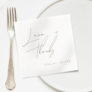 Moderne saliegroene script dank papier servet