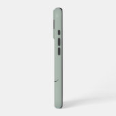 Moderne saliegroene script monogram iPhone 16 hoesje (Linkerkant)