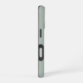 Moderne saliegroene script monogram iPhone 16 hoesje (Rechterkant)