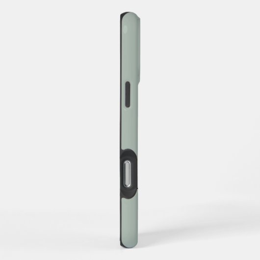 Moderne saliegroene script monogram iPhone hoesje (Rechterkant)