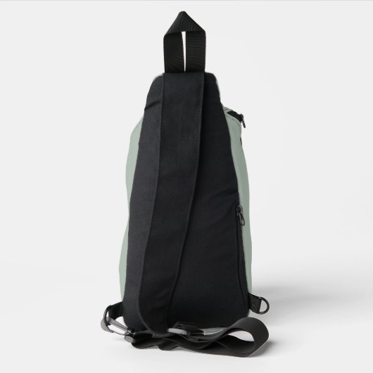 Moderne saliegroene script monogram sling bag (Achterkant)