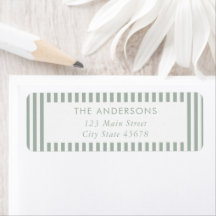 Moderne saliegroene strepen retouradres