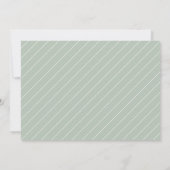 Moderne saliegroene vintage lettering foto save the date (Achterkant)