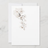 Moderne saliegroene witte orchidee bruidsdouche kaart (Achterkant)