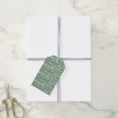 Moderne saliegroene witte typografie Vaderdag Cadeaulabel (Met Touw)