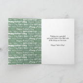 Moderne Saliegroene Witte Typografie Vaderdag Kaart (Binnen)