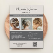 Moderne Salon Hair Stylist Services QR Flyer