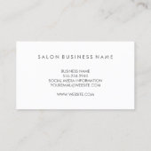 Moderne Salon Kapsalon Visitekaartje (Achterkant)