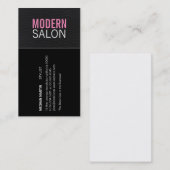 Moderne salon | Leren Stylist Visitekaartje (Voorkant / Achterkant)