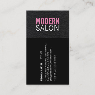 Moderne salon Leren Stylist Visitekaartje