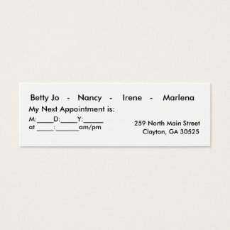 Moderne salon mini visitekaartjes