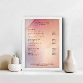 Moderne Salon Prijslijst Poster