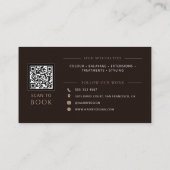 Moderne Salon QR Code Kapsalon Visitekaartje (Achterkant)