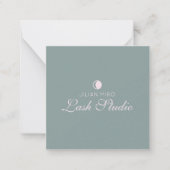Moderne Salon Schoonheid Wimperstudio Instructies Notitiekaartje (Voorkant)