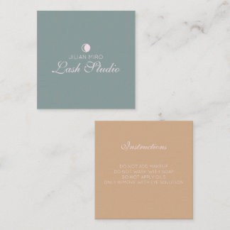 Moderne Salon Schoonheid Wimperstudio Instructies Notitiekaartje
